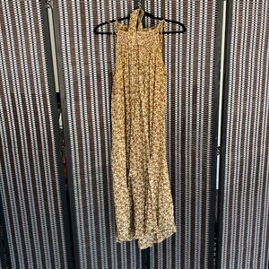 Doen Smocked Neck Sundress, L, Brown Floral